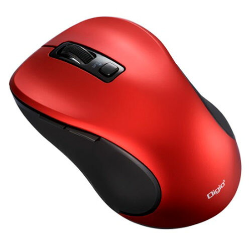 ナカバヤシ MUS-BKF215R レッド Bluetooth静音5ボタンBlueLEDマウス MUSBKF215R
