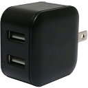 ミヨシ IPA-US03 BK(ブラック) 薄型 USB-ACアダプタ 2ポート 自動出力制御IC搭載|詳細画像