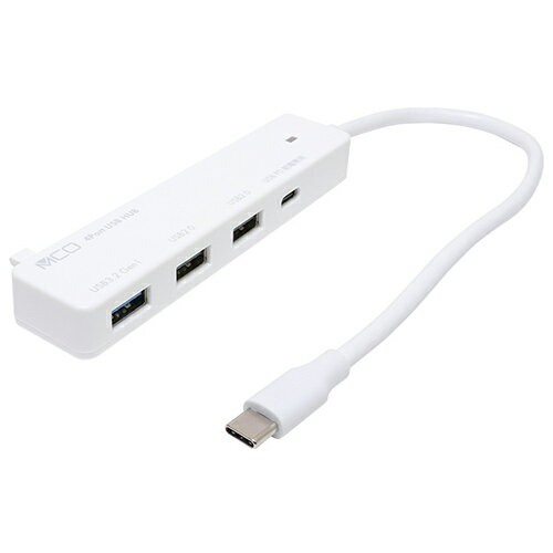 ミヨシ USH-CA32P/WH ホワイト USB PD充電対応 3.2 Gen1/USB2.0ハブ USHCA32PWH