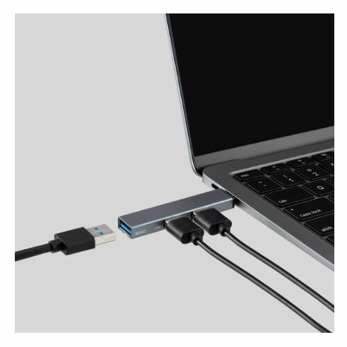 �ʥ��Х䥷 UH-C3413GY ���졼 �ߥ˥ޥॢ��ߥϥ� Type-C 3�ݡ����Ѵ��ϥ� UHC3413GY