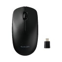 エレコム(ELECOM) M-LE10DRCBK(ブラック) 無線マウス 2.4GHz ワイヤレス 3ボタン Type-C レシーバー (Windows Mac Chrome 対応) 左右対称(2)