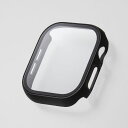 エレコム ELECOM AW-24AFCGOCBK(ブラック) アップルウォッチ カバー Series 10(46mm) フルカバー セラミックコート ゴリラガ...