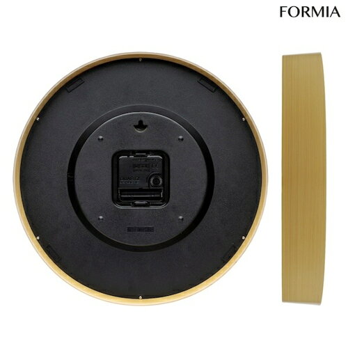 保土ヶ谷電子販売 HIC-012W-N ナチュラル インテリアアナログ掛け時計 Formia フォルミア デザイン 連続秒針 立体文字盤 ポップ [3]