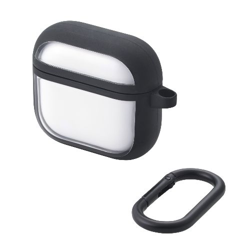 エレコム(ELECOM) AVA-AP06TSLFCBK ブラック AirPods 4 ケース 耐衝撃 カバー ワイヤレス/MagSafe充電対応 衝撃吸収 落下防止 TOUGH SLIM LITE
