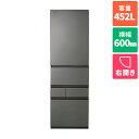 【標準設置料金込】【長期保証付】東芝(TOSHIBA) GR-Y450GT-TH(フロストグレージュ) 5ドア冷蔵庫 右開き 452L 幅600mm