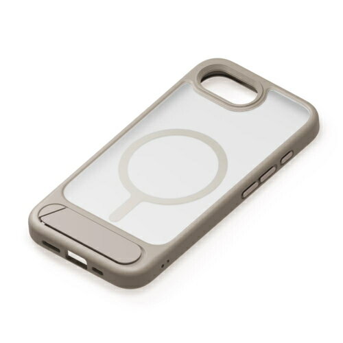 PGA PG-25KMH10BE マットベージュ iPhone 16e用 MagSafe対応 スタンド付ハイブリッドケース 背面ケース PG25KMH10BE