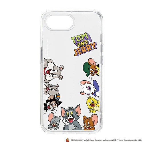 PGA PG-W25KPT03TAJ トムとジェリー/C iPhone 16e用 クリアハイブリッドケース Warner Bros.ケース