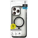 エアージェイ(air-j) ACP24PRMRBK(ブラック) iPhone16Pro用 Magsafe対応ラウンドフォルムクリアケース(2)