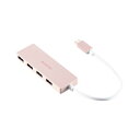 エレコム(ELECOM) U3HC-H040PN(ピンク) Type-C ハブ USB3.2 Gen1 USB-A ×4 バスパワー 薄型 ケーブル長15cm