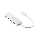 エレコム(ELECOM) U3HC-H040WF(しろちゃん(ホワイト×ブラック)) Type-C ハブ USB3.2 Gen1 USB-A ×4 バスパワー 薄型 ケーブル長15cm