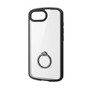 エレコム(ELECOM) PM-A25STSLFCRBK(ブラック) iPhone 16e ケース ハイブリッド カバー 衝撃吸収 軽量 薄型 カメラレンズ保護設計 リング付 スタンド機能付
