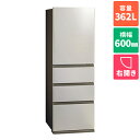 【標準設置料金込】アクア(AQUA) AQR-36R2-N(ブライトシャンパン) FREEZIA+ 4ドア冷蔵庫 右開き 362L 幅600mm