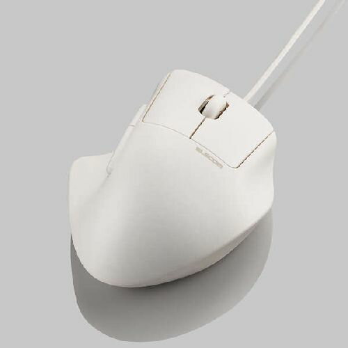 エレコム(ELECOM) M-SH30UBSKWH ホワイト 有線7ボタンマウス チルトホイール付 Mサイズ 2