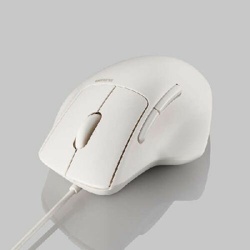 エレコム(ELECOM) M-SH30UBSKWH ホワイト 有線7ボタンマウス チルトホイール付 Mサイズ 3