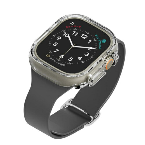PGA PG-AWTPG49CL Apple Watch Ultra 2/1 49mm用 ガラスハイブリッドケース ゴリラガラス PGAWTPG49CL