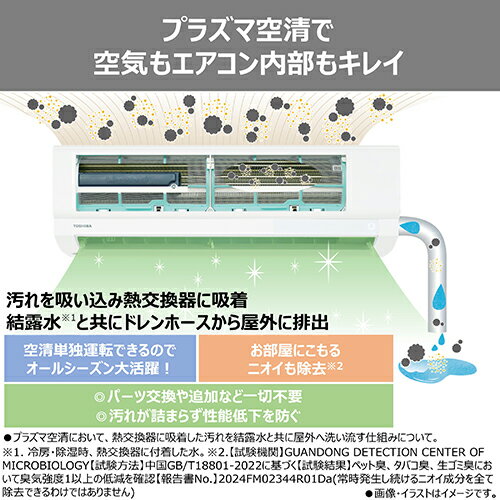 【標準工事費込】東芝(TOSHIBA) エアコン 10畳用 2.8kW 東芝 大清快 U-Xシリーズ RAS-U281X-W ホワイト 電源100V