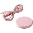 エレコム(ELECOM) W-QA28PN(ピンク) ワイヤレス充電器 Qi 認証 12W/10W/7.5W/5W 卓上 充電器 ケーブル付属 1m 置くだけ充電 薄型 コンパクト|詳細画像