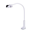 エレコム(ELECOM) BA-HDSTCLWH(ホワイト) ドライヤースタンド クランプ式 ハンズフリー スタンド 360度回転 角度・高さ調整 フレキシブルアーム