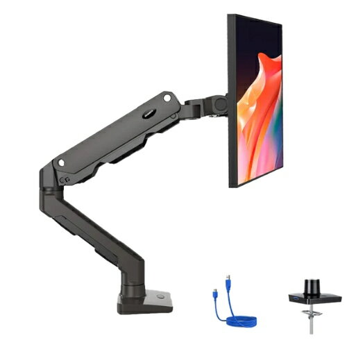 HUANUO(ファーノー) HNSS34-G グレー モニターアーム 1画面27～49インチ ガススプリング式