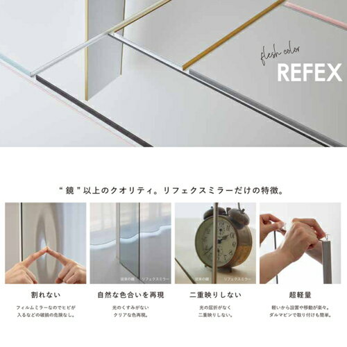 リフェクス 軽くて割れないミラー 鏡 リフェクス バリエ ピクチャー ペールブルー REFEX 【代引不可/北海道・沖縄・離島配送不可】 [2]