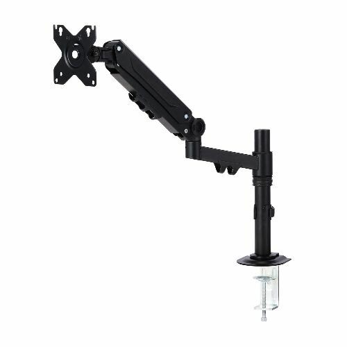 エレコム(ELECOM) DPA-SSP01BK(ブラック) モニターアーム シングル メカニカルスプリング式 〜40インチ 耐荷重1〜12kg クランプ&グロメット式