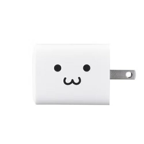 エレコム(ELECOM) MPA-AC10640WF しろちゃん ホワイト×ブラック USB Type-C 充電器 折りたたみ式プラグ MacBook Air スマホ等対応 GaN II 採用 3