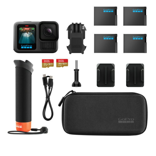 GoPro HERO13 BLACK ���������꡼���å�+128GBSD+���ѥХåƥ꡼��2 (microSD64GB&128GB+�ե����ƥ��󥰥ϥ�ɥ���å�+Enduro�Хåƥ꡼2��+2��+Ǵ�����١����ޥ����+����饱����)CHDRB-131-FW+128GB��WB