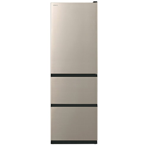【標準設置料金込】日立 HITACHI R-V38X N ライトゴールド まんなか野菜 3ドア 冷蔵庫 右開き 375L 幅600mm RV38XN