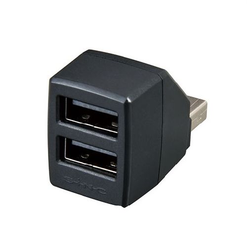 セイワ F321 ブラック 2USBコネクター F321