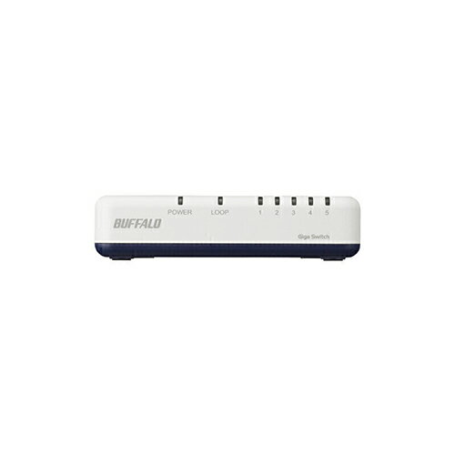 バッファロー(BUFFALO) LSW7-GT-5EP-WH ホワイト Giga対応 スイッチングハブ 5ポート プラスチック筐体/電源外付けモデル マグネット付