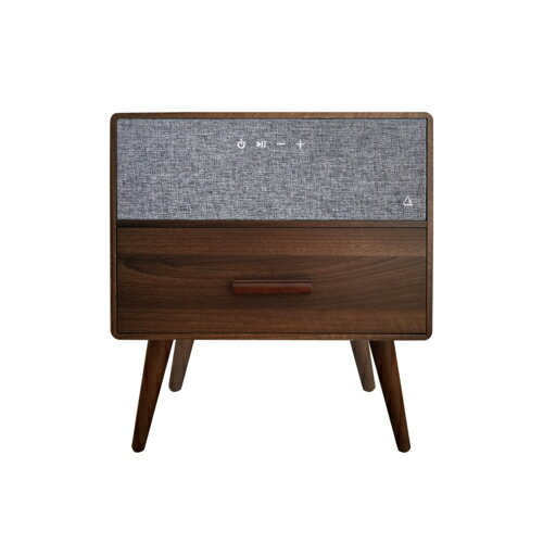 【長期保証付】HACRAY(ハクライ) HR-BT-Z11WN ウォールナット OTONI Bluetoothテーブルスピーカー スマホのワイヤレス充電機能搭載＆USBポート有線充電にも対応