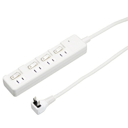 ヤザワ H8KS443WH ホワイト 雷ガード付4個口節電タップ3m H8KS443WH