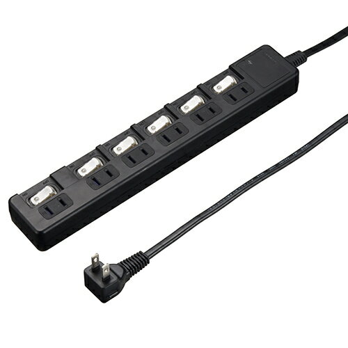 樂天商城 - ヤザワ H8KS663BK ブラック 雷ガード付6個口節電タップ3m H8KS663BK
