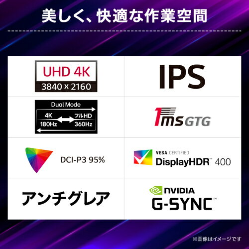 UltraGear IPS 27インチ 4K@180Hz ゲーミングモニター サムネイル5