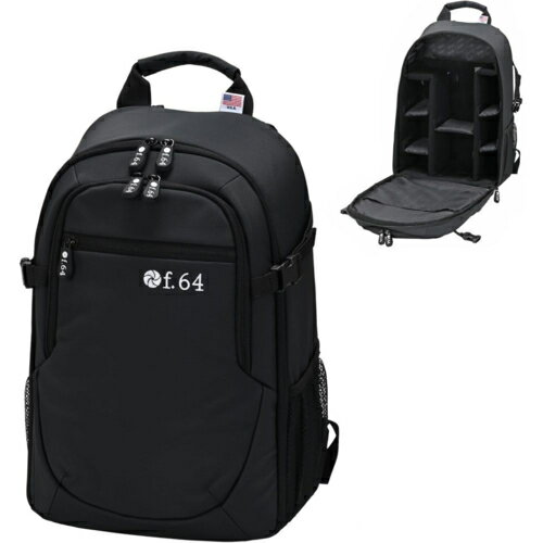 Delsey - エツミ f.64 VF64RKS-CBK カーボンブラック カメラリュック バックパック 内寸：260×350×100-150mm