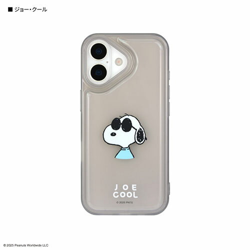 グルマンディーズ(gourmandis) SNGG-168B ジョー・クール ピーナッツ スヌーピー IIIIfit Clear iPhone17 対応 ケース
