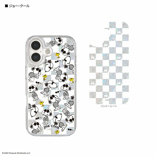グルマンディーズ(gourmandis) SNGG-181B ジョー・クール ピーナッツ スヌーピー Camera Frame iPhone17 MagSafe 対応 ケース