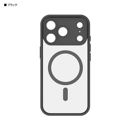 樂天商城 - グルマンディーズ(gourmandis) IFT-190BK ブラック IIIIfit プランプフレーム iPhone17 Pro MagSafe 対応 ケース