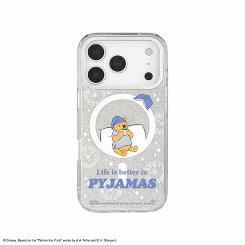 グルマンディーズ(gourmandis) DNG-307PO くまのプーさん ディズニーキャラクター ／ Camera Frame iPhone17 Pro MagSafe 対応 ケース