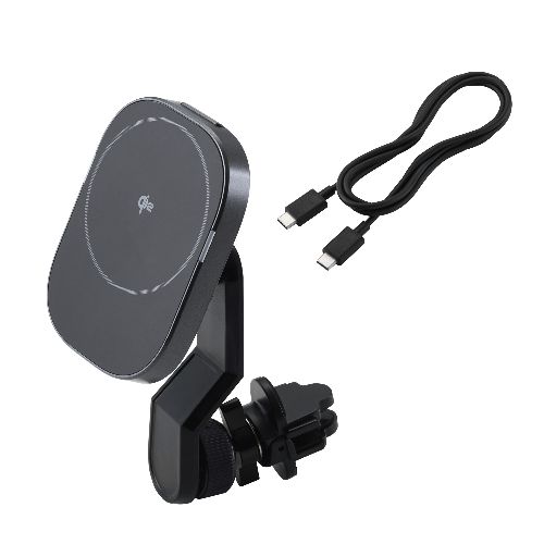 エレコム(ELECOM) W-QC13BK 黒 ワイヤレス充電器 Qi2 車 用 マグネット スマホホルダー 15W 高速充電 エアコン吹き出し口対応 片手操作