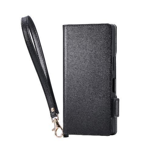 樂天商城 - エレコム(ELECOM) PM-S252PLFY4BK ブラック AQUOS R10 SH-51F ケース レザー 手帳型 マグネット 衝撃吸収 スタンド機能付 ハンドストラップ付