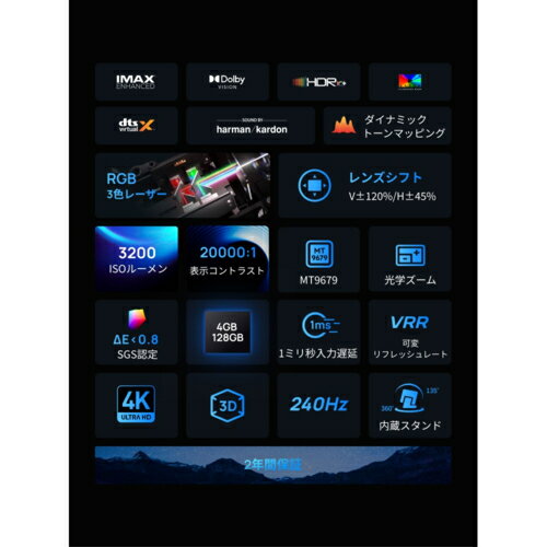 XGIMI ������ ���ߡ� XGIMI HORIZON 20 XR13A 3200lm 3840��2160�ԥ������4K UHD�˥ۡ���ץ����������� XR13A