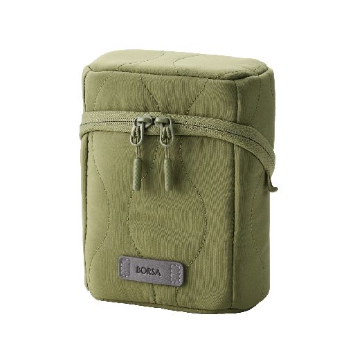 エレコム(ELECOM) BMA-QTGPTLSGN カーキ ガジェットポーチ 自立型 トラベルポーチ 撥水 キルティング デスクオーガナイザー 収納ケース 小物入れ