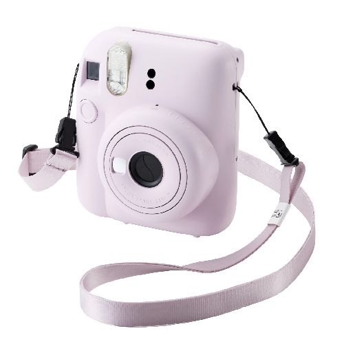 エレコム(ELECOM) IC-STSDM12PN ピンク カメラストラップ 首掛け / 肩掛け / たすき掛け チェキ instax 写ルンです コンデジ対応 長さ調整可