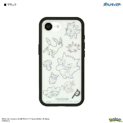 グルマンディーズ(gourmandis) POKE-978-BK ブラック ポケットモンスター IIIIfit iPhone16e 対応ケース