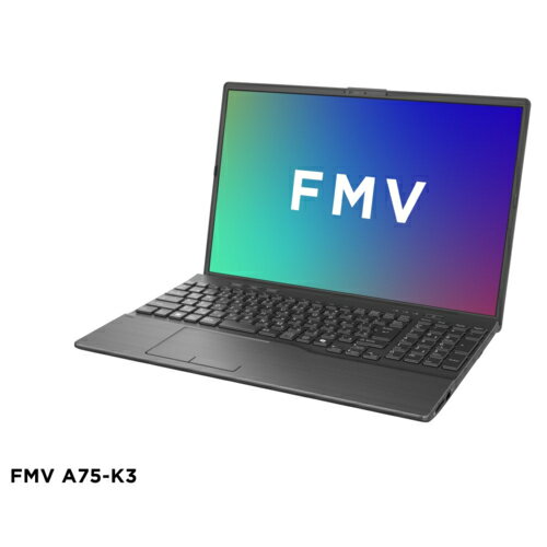 富士通 FUJITSU FMV Note A FMVA75K3BA 16.0型 Win11Home Corei5 メモリ16GB SSD256GB Office オプション付 ブライトブラック A75-K3 FMVA75K3BA