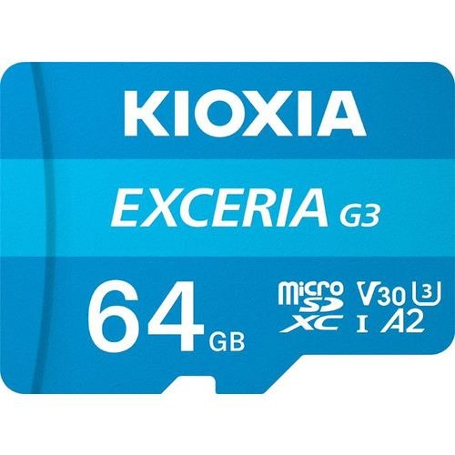 キオクシア(KIOXIA) KMU-C064G EXCERIA G3 microSDXC UHS-I U3 V30 C10 A2 メモリカード 64GB