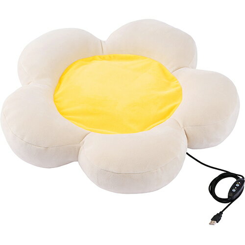 エレコム(ELECOM) PET-HC02BE ベージュ ペットヒーター クッション 犬 猫 ベッド・室内・持ち運びOK 花..