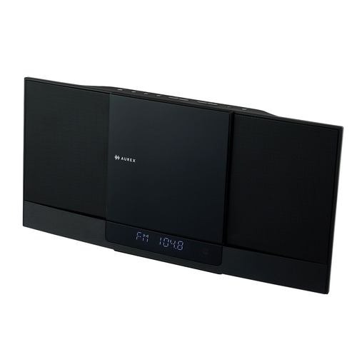 Aurex(オーレックス) AX-WSS60K ブラック スリム型サウンドシステム FMラジオ・CD・MP3対応 大口径フル..