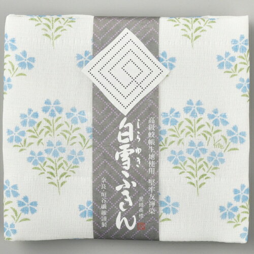 白雪ふきん(shirayuki) 白雪ふきん 白雪友禅ふきん なでしこ ブルー